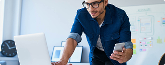 Person looking at computer